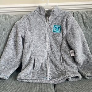 Walt Disney World Women’s gray zip up fleece size L brand new